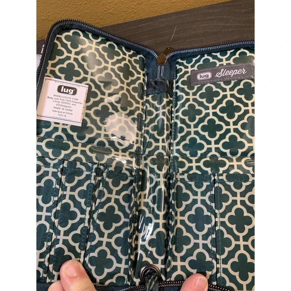Lug Foldable Cosmetic Brush‎ Organizer Sleeper Lily Teal